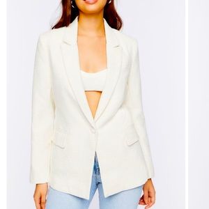 Forever 21 single breasted cream blazer, size medium